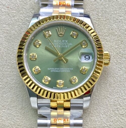 Replica Rolex Datejust m278273-0030 GS factory Green Dial- AR Replica Watches