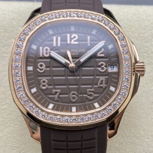 Replica Patek Philippe AQUANAUT 5268/200R-010 GR factory Brown Strap- AR Replica Watches