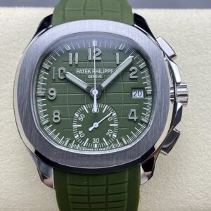 Replica Patek Philippe AQUANAUT 5968G-010 GR factory Green Strap - AR Replica Watches