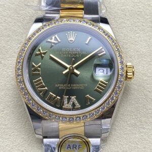 Replica Rolex Datejust m278383rbr-0015 AR factory Olive Green - AR Replica Watches