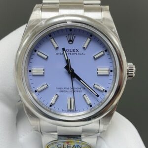 Replica Oyster Perpetual 126000-0013 Clean factory Purple Dial - AR Replica Watches