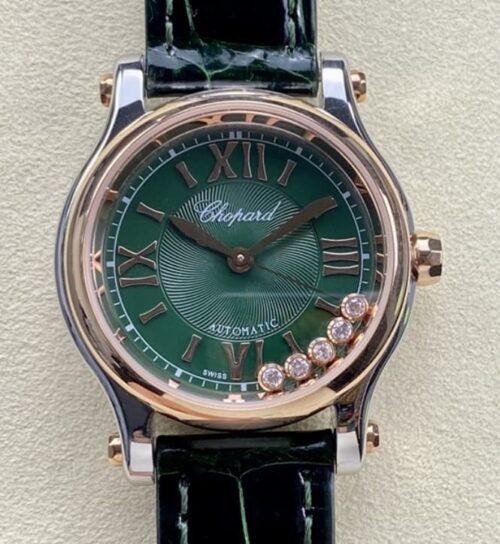 Replica Chopard HAPPY SPORT 278573-6032 YF factory Green Dial - AR Replica Watches