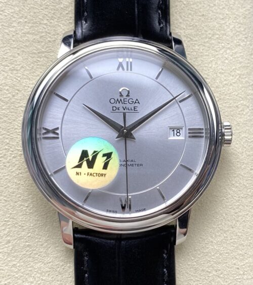 Replica Omega De Ville 424.13.40.20.02.001 N1 factory Black Strap - AR Replica Watches