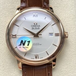 Replica Omega De Ville 424.53.40.20.02.001 N1 factory Red Gold Case - AR Replica Watches