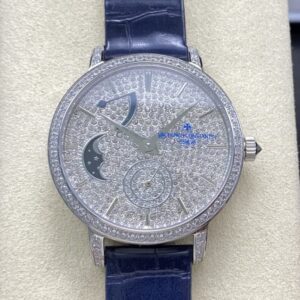 Replica Vacheron Constantin Traditionnelle 7006T-000G-B913 TW factory Full Diamond - AR Replica Watches