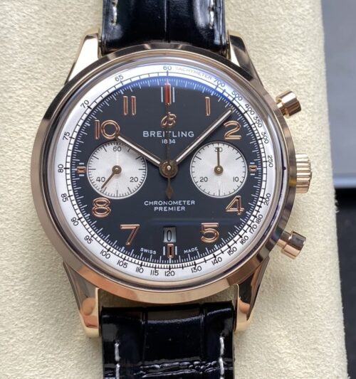 Replica Breitling Premier AB0118A21B1X1 BLS factory Black Strap - AR Replica Watches
