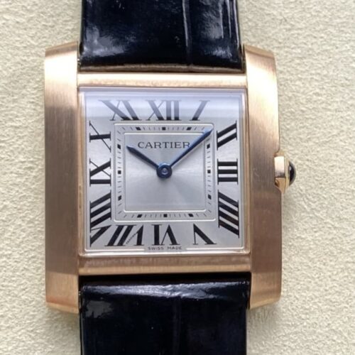 Replica Cartier Tank WGTA0281 8848 factory Black Strap - AR Replica Watches