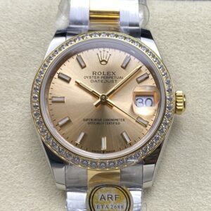 Replica Rolex Datejust m278383rbr-0013 AR factory Champagne Dial - AR Replica Watches