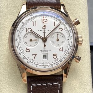 Replica Breitling Premier RB0145371G1P1 BLS factory Brown Strap - AR Replica Watches