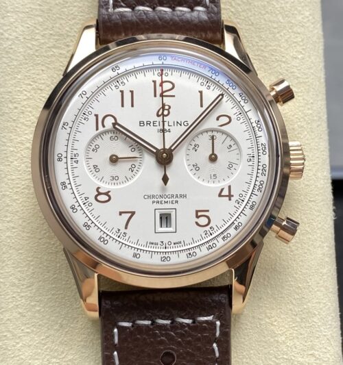 Replica Breitling Premier RB0145371G1P1 BLS factory Brown Strap - AR Replica Watches