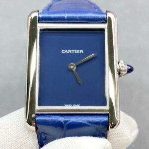 Replica Cartier Tank WSTA0055 F1 factory Blue Strap - AR Replica Watches