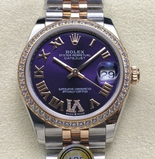Replica Rolex Datejust m278381rbr-0020 AR factory Purple Dial - AR Replica Watches