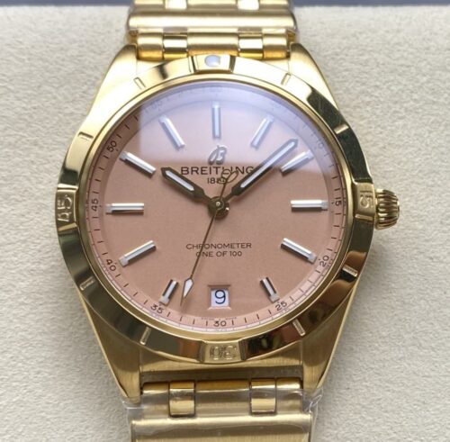 Replica Breitling Chronomat 103801A1A1K1 BLS factory Gold Dial - AR Replica Watches