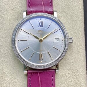 Replica IWC portofino IW458112 V7 factory Rose Pink Strap - AR Replica Watches