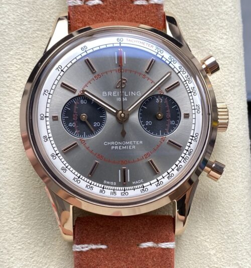 Replica Breitling Premier RB0118A31B1X1 BLS factory Red Gold Case - AR Replica Watches