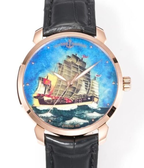 Replica Ulysse Nardin Classico 8152-111-2/ZHENGHE FL factory Enamel Dial - AR Replica Watches