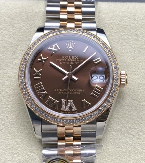 Replica Rolex Datejust m278381rbr-0006 AR factory Diamond Dial - AR Replica Watches