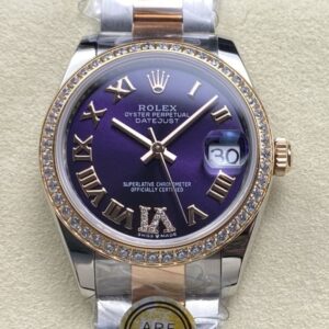 Replica Rolex Datejust m278381rbr-0019 AR factory Eggplant Purple - AR Replica Watches
