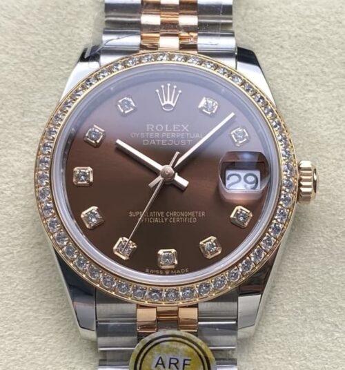 Replica Rolex Datejust m278381rbr-0028 AR factory Chocolate Dial - AR Replica Watches