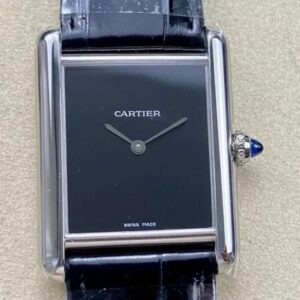 Replica Cartier Tank WSTA0071 DR factory Black Strap - AR Replica Watches