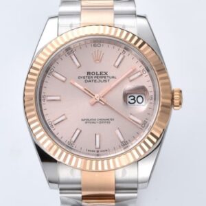 Replica Rolex Datejust m126331-0009 Clean factory Rose Gold - AR Replica Watches
