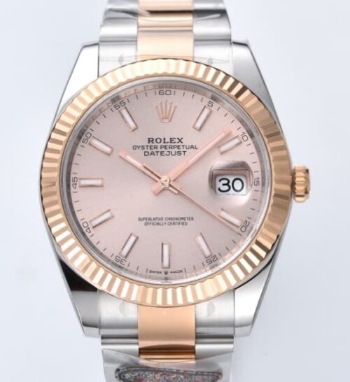 Replica Rolex Datejust m126331-0009 Clean factory Rose Gold - AR Replica Watches