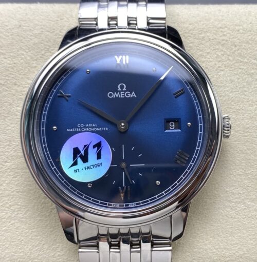 Replica Omega De Ville 434.10.41.20.03.001 N1 factory Blue Dial - AR Replica Watches