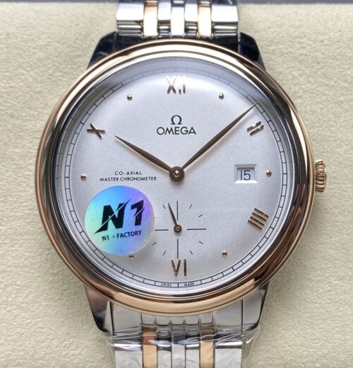 Replica Omega De Ville 434.20.41.20.02.001 N1 factory Gold Strap - AR Replica Watches