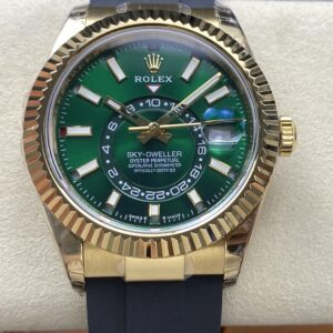 Replica Rolex Sky-Dweller 336238-0004 NOOB Factory Rubber Strap - AR Replica Watches