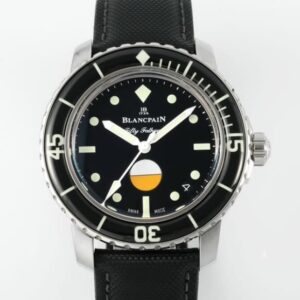 Replica Blancpain Fifty Fathoms 5008-11B30-NABA ZF factory Black Strap - AR Replica Watches