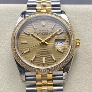 Replica Rolex Datejust m126283rbr-0025 VS factory Gold Strap - AR Replica Watches