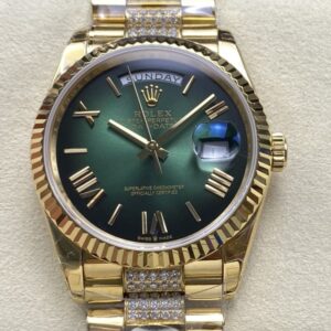 Replica Rolex Day-Date m128238-0119 8+ factory Gradient Green - AR Replica Watches