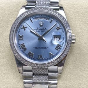 Replica Rolex Day-Date m118346-0044 8+ Factory Diamond Strap - AR Replica Watches