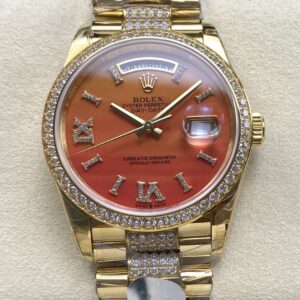 Replica Rolex Day-Date m128348rbr-0050 8+ factory Green Dial - AR Replica Watches