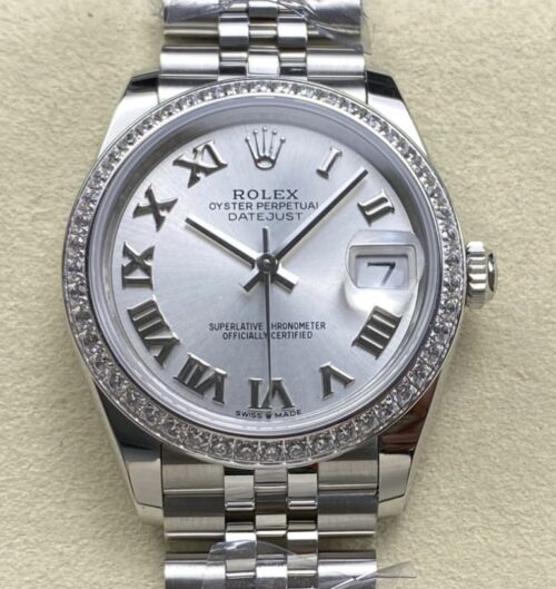 Replica Rolex Datejust m126284rbr-0021 AR factory Silver Strap - AR Replica Watches