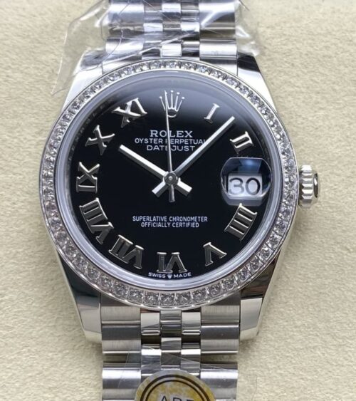 Replica Rolex Datejust m278384rbr-0002 AR factory Black Dial - AR Replica Watches