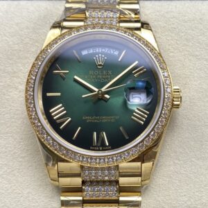 Replica Rolex Day-Date m128348rbr-0069 8+ factory Gold Strap - AR Replica Watches