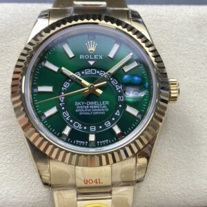 Replica Rolex Sky-Dweller 336938-0007 NOOB Factory Green Dial - AR Replica Watches