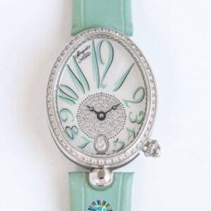 Replica Breguet Reine De Naples 8918BB-5D-964-D0 TA Factory Green Strap - AR Replica Watches