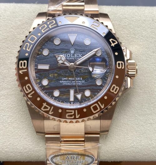 Replica Rolex GMT Master II M126715CHNR-0002 AR Factory Gold Strap - AR Replica Watches