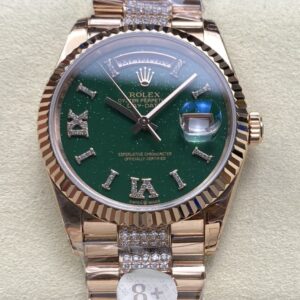 Replica Rolex Day-Date m128235-0069 8+ factory Diamond Strap - AR Replica Watches