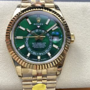 Replica Rolex Sky-Dweller M336938-0008 NOOB Factory Gold Strap - AR Replica Watches