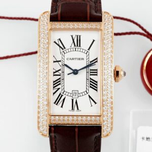 Replica Cartier Tank WB70485 AF Factory Brown Strap - AR Replica Watches