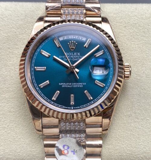 Replica Rolex Day-Date m128235-0086 8+ factory Gold Strap - AR Replica Watches