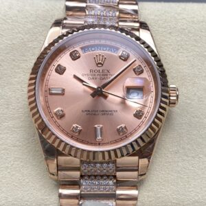 Replica Rolex Day-Date m128235-0019 8+ factory Diamond Strap - AR Replica Watches