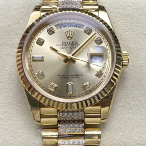 Replica Rolex Day-Date m128238-0026 8+ factory Gold Dial - AR Replica Watches