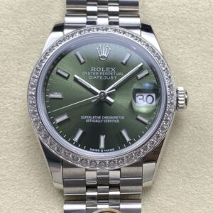 Replica Rolex Datejust m278384rbr-0022 AR factory Green Dial - AR Replica Watches