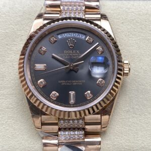Replica Rolex Day-Date m128235-0051 8+ factory Gold strap - AR Replica Watches