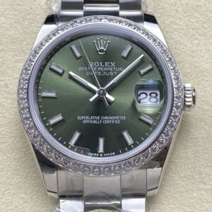 Replica Rolex Datejust m278384rbr-0021 AR factory Mint Green - AR Replica Watches