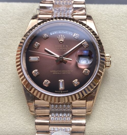 Replica Rolex Day-Date m128235-0038 8+ factory Rose Gold - AR Replica Watches